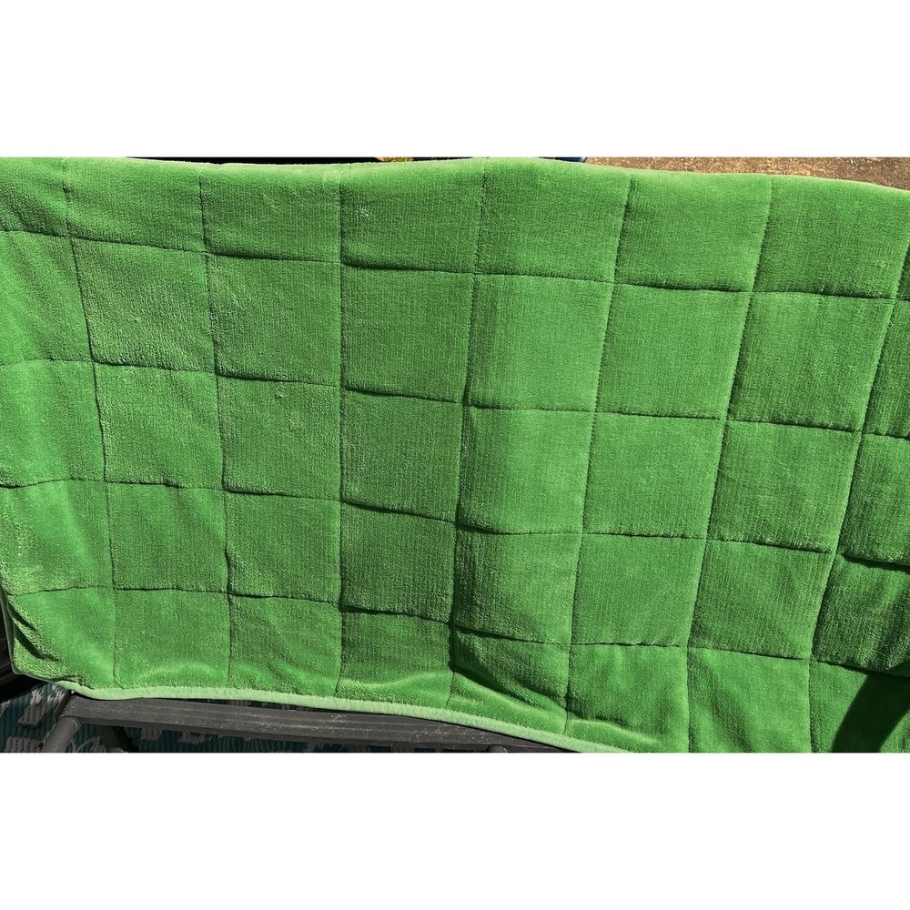 Minecraft 3 lb Weighted Blanket 34x45 Kids Child Size Plush Green Throw - Picture 8 of 11